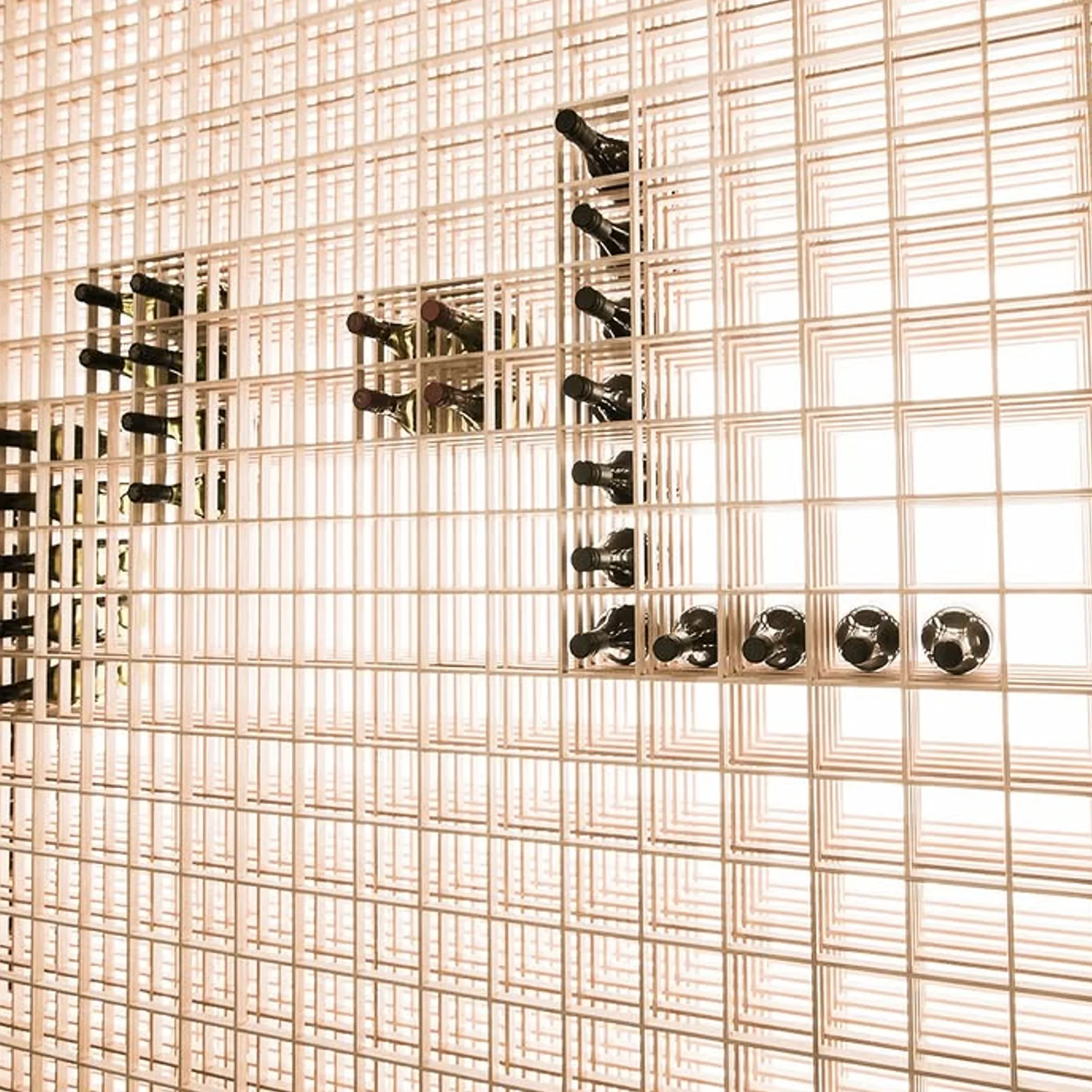 wine bottles in storage