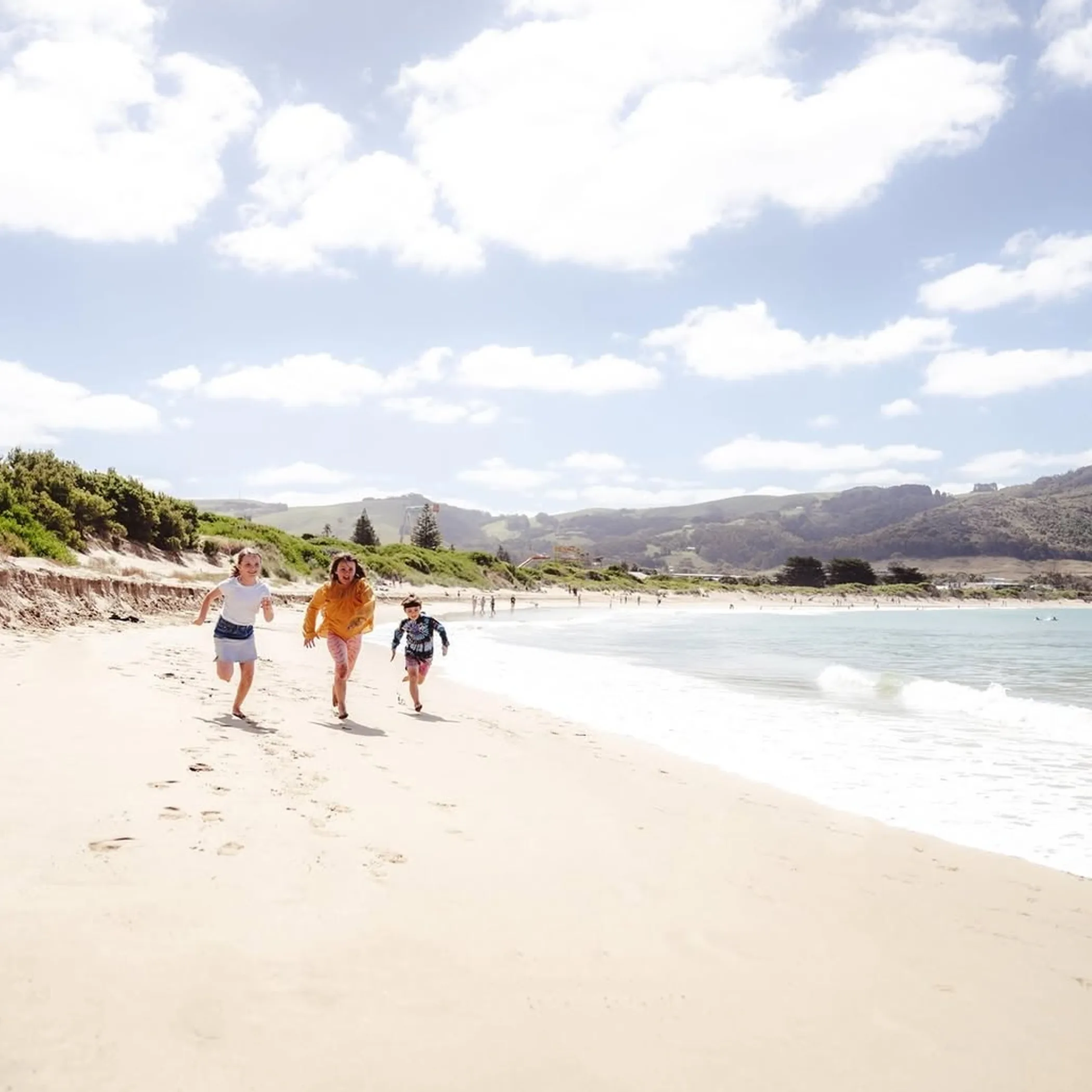photograph of a beach scene