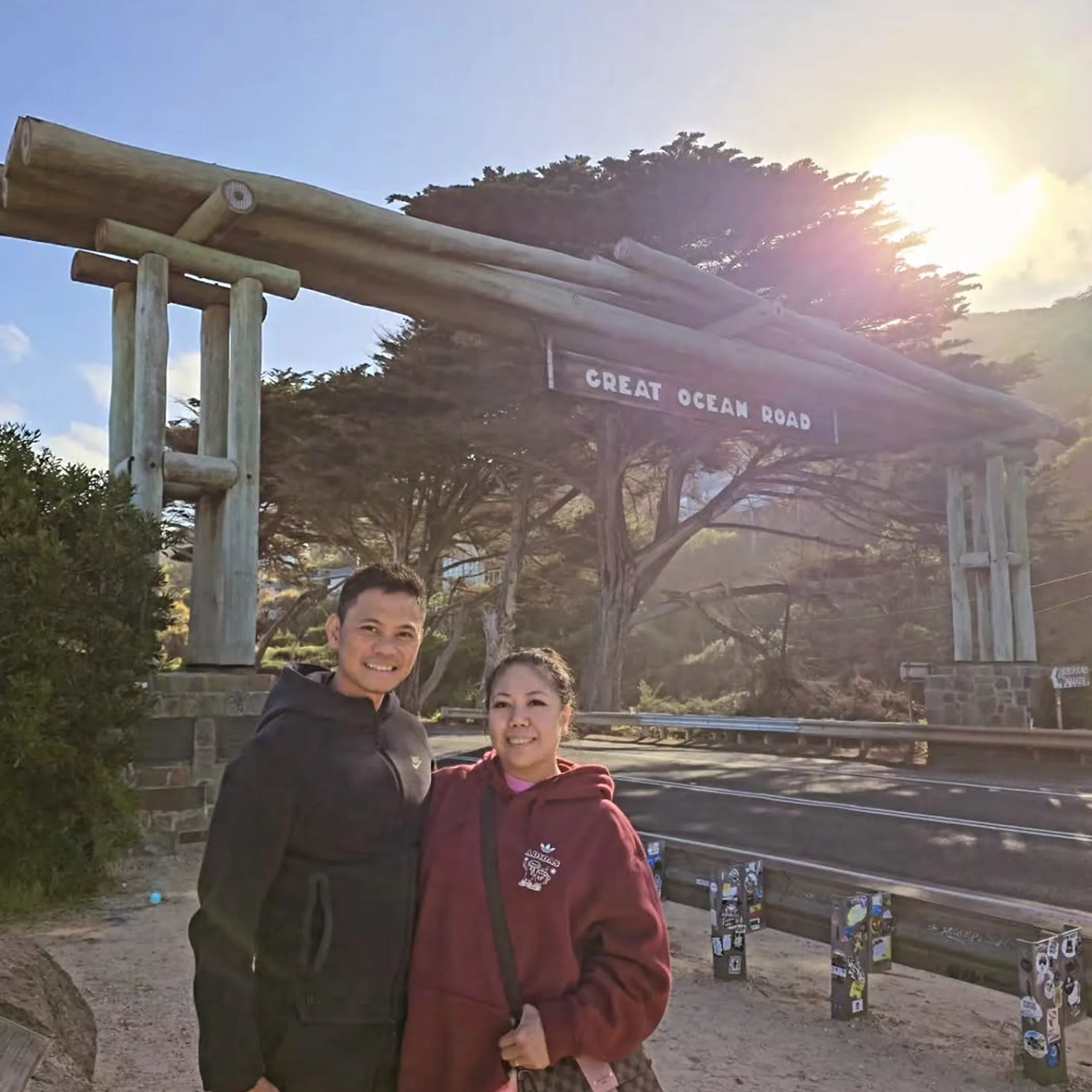 great ocean road entrance panorama
