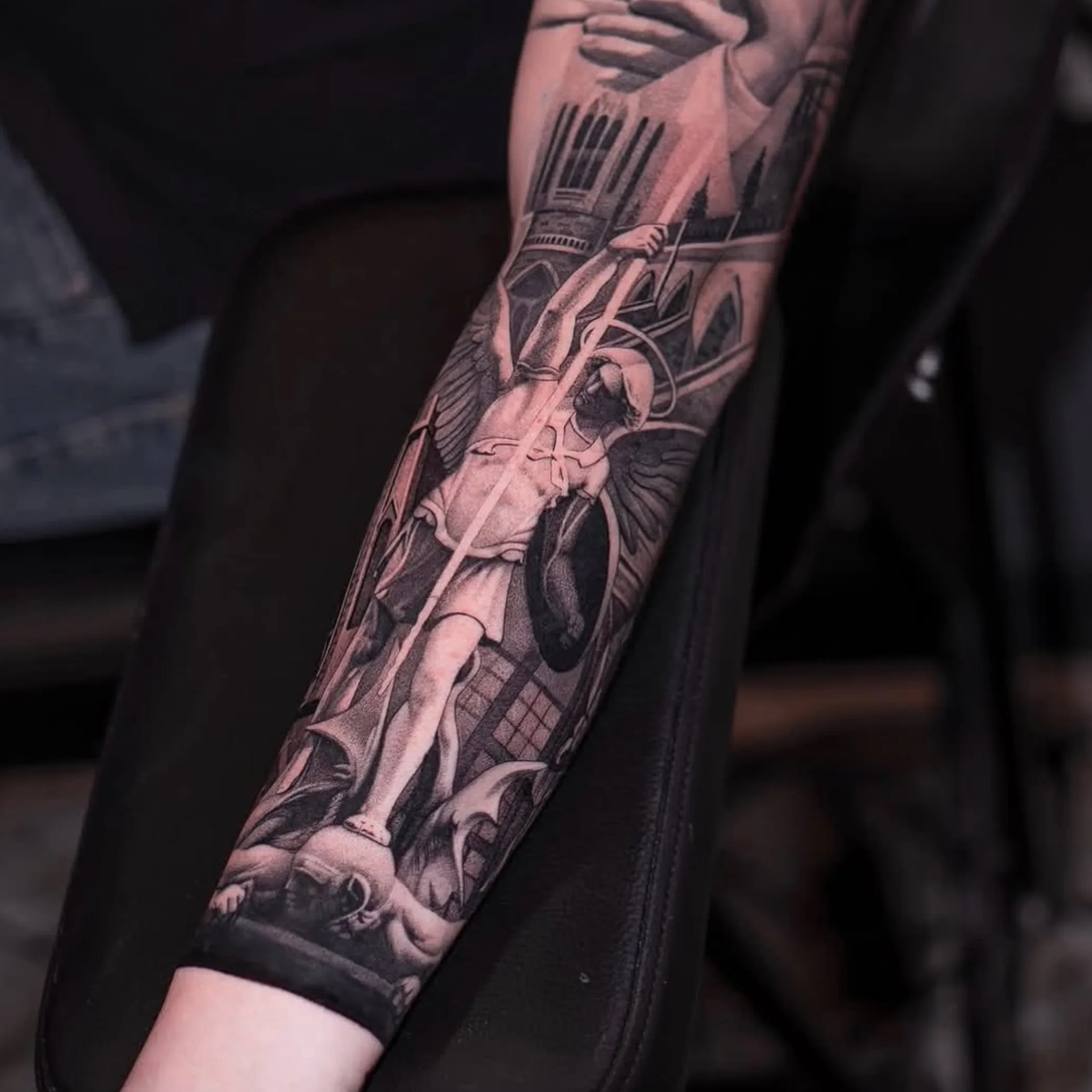 fresh tattoo needing aftercare
